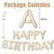 Cream Happy Birthday Balloons Banner | 16-Inch Foil Letters, Reusable Birthday Sign for Men, Women, Boys & Girls Party Decorations (Cream)